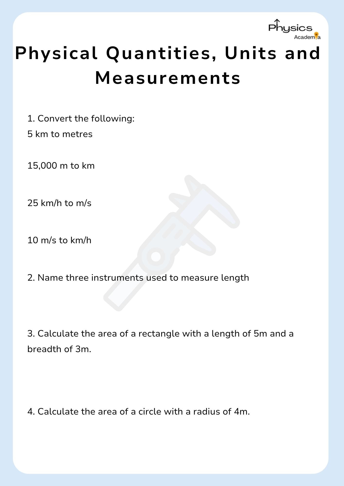 Physics Practice Booklet Year 9