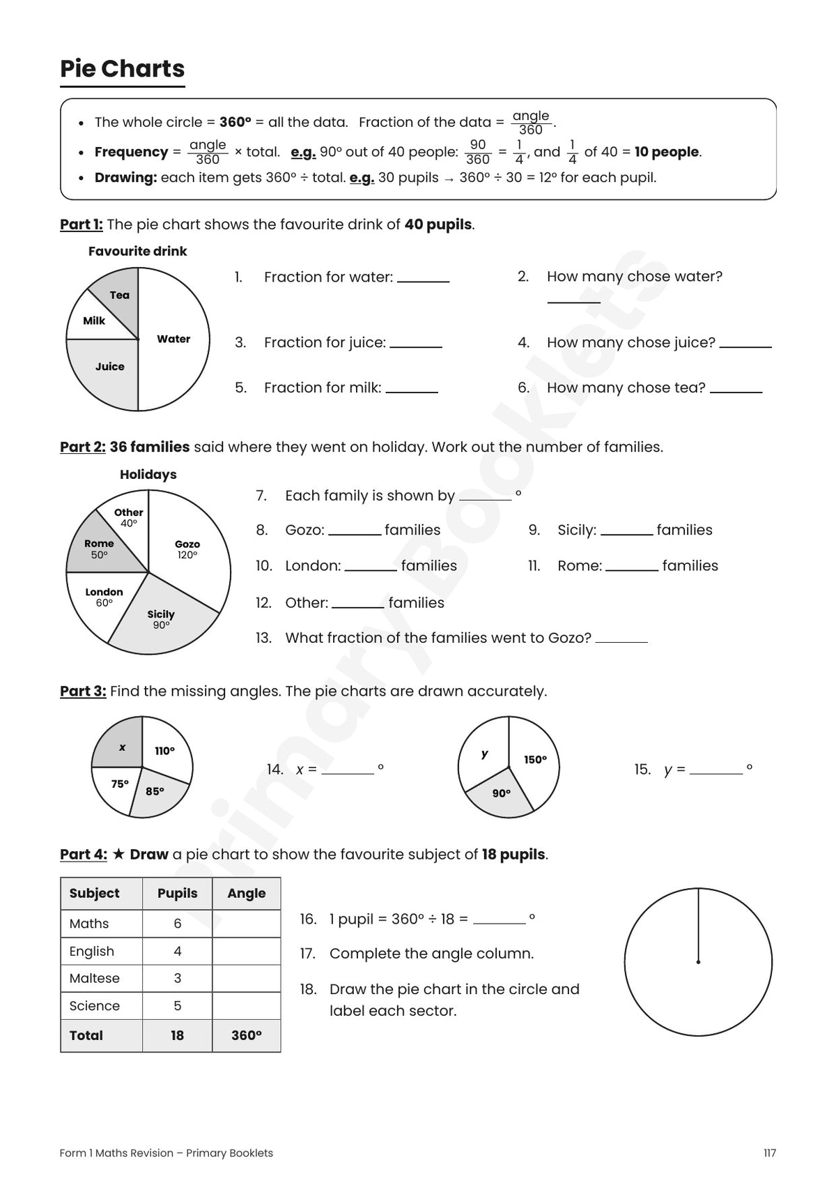 Maths Revision Booklet | Year 7