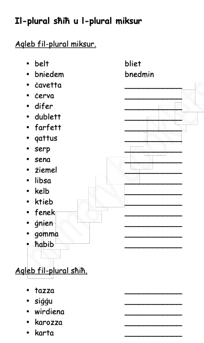Maltese Revision Booklet year 4