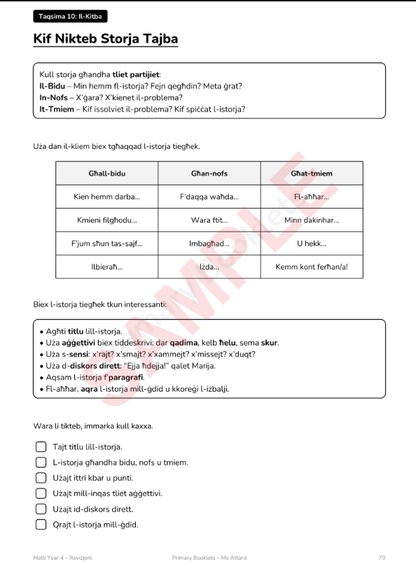 Maths Revision Booklet | Year 4