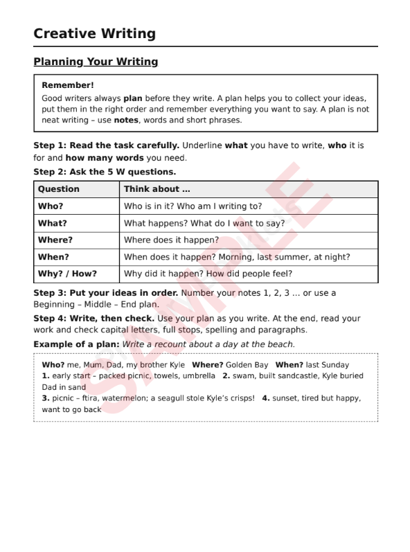 English Revision Booklet | Year 4