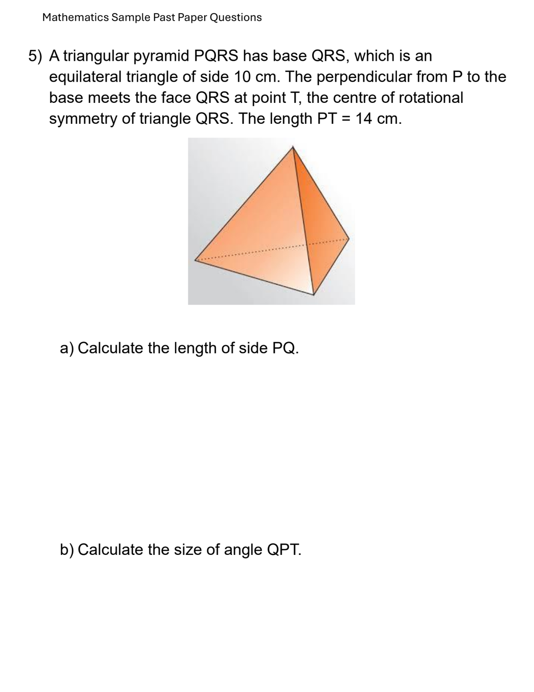 Mathematics Revision Booklet - O'Level