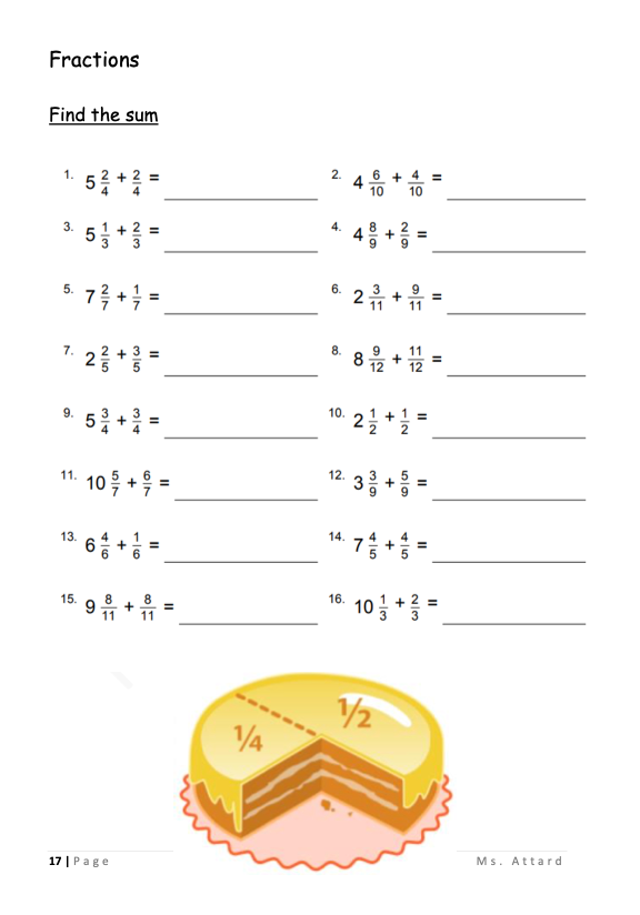 Maths Revision Booklet year 6