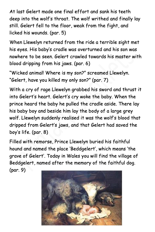 English Comprehension year 6