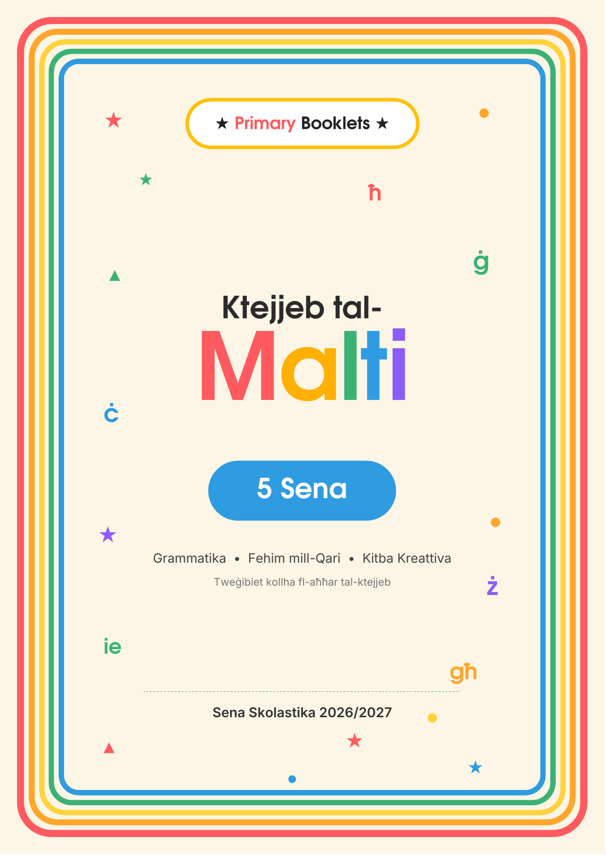 Maltese Revision Booklet | Year 5