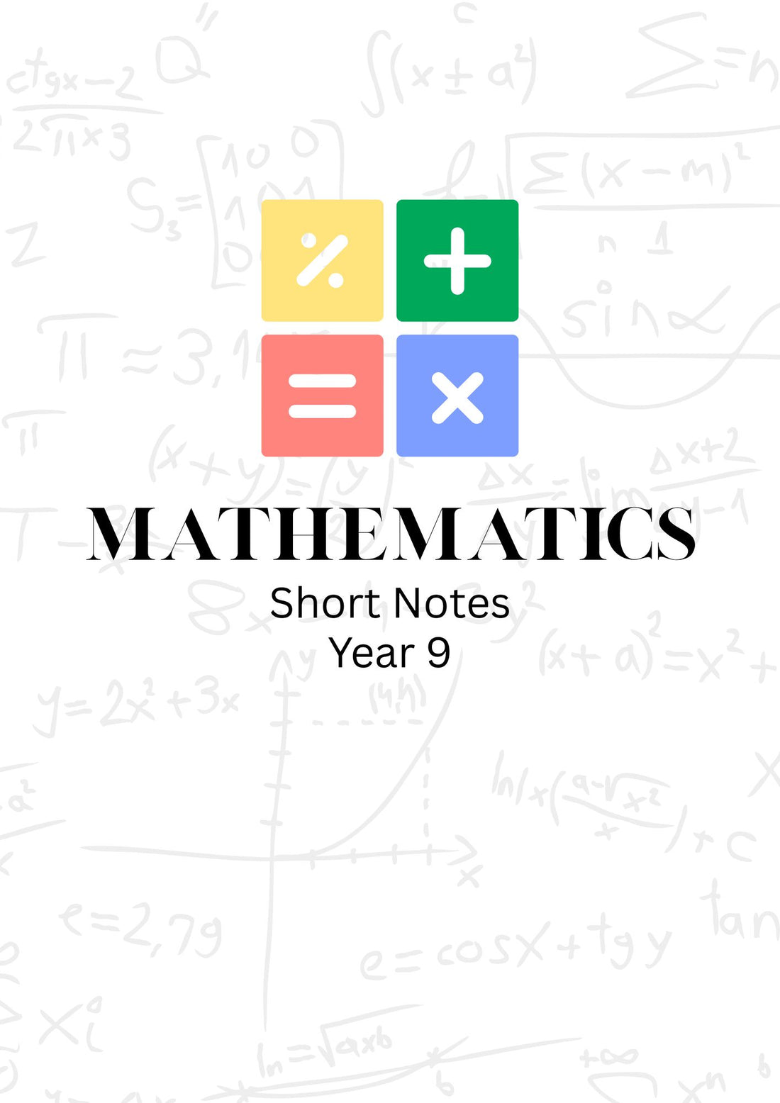 Math 9 Notes Mathematics Short Notes Year 9 - O'Level – Physics Academy
