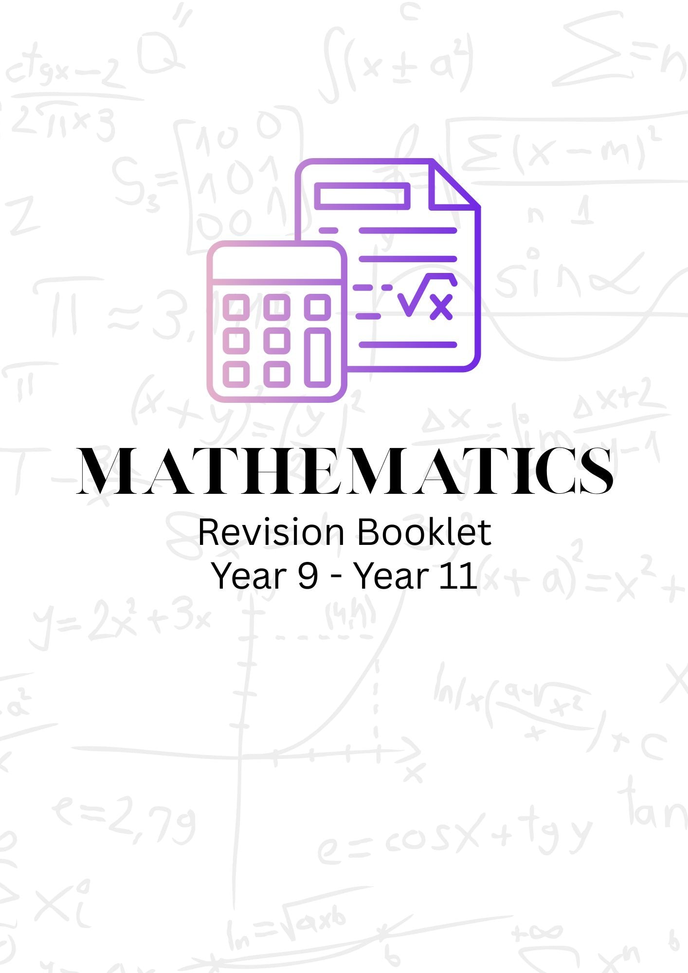 Mathematics Revision Booklet - O'Level