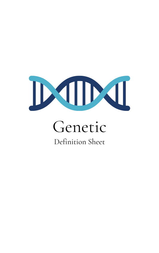 Genetics Definition Sheet O'Level
