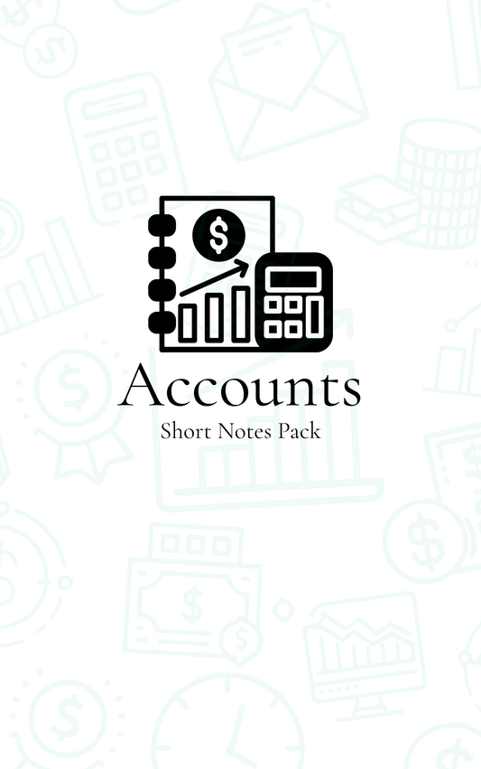 Accounts Short Notes | O'Level