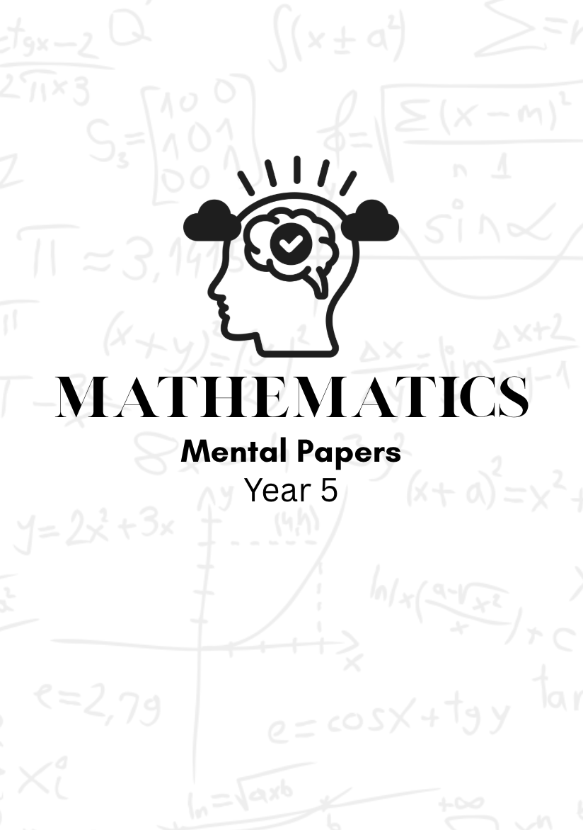 Maths Mental Paper Booklet