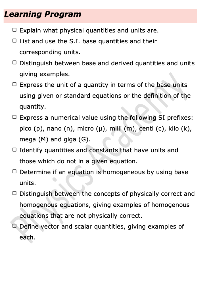 Physics Intermediate (Mechanics)