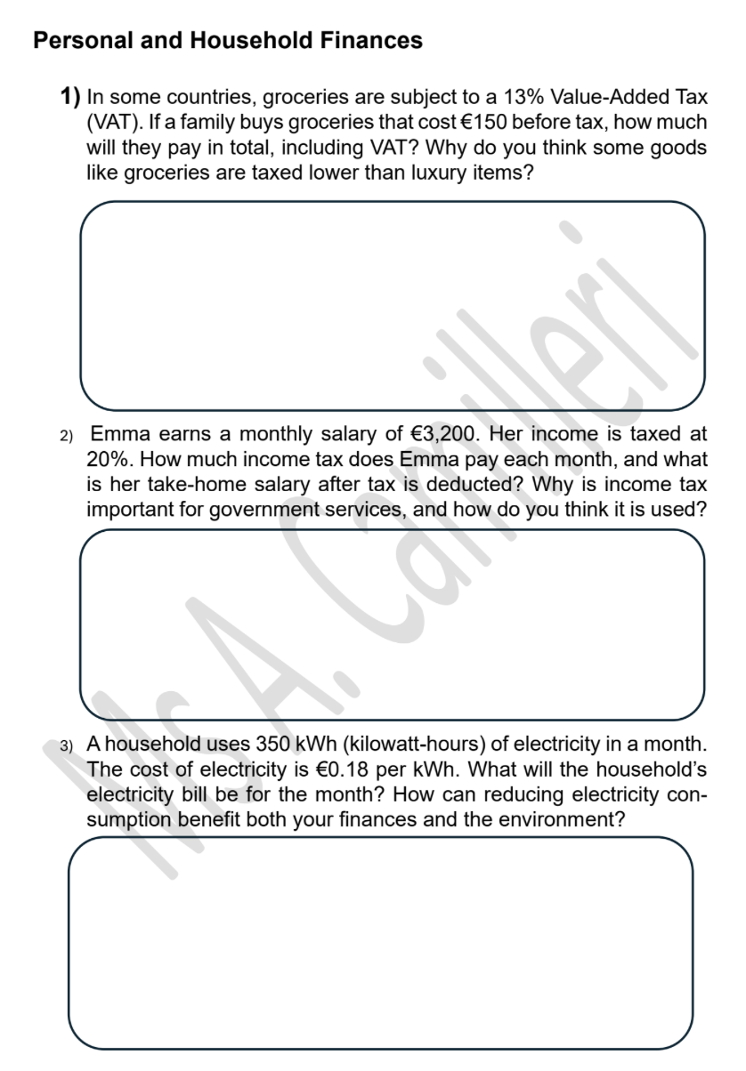 Mathematics Practice Exercises year 9 (3-3*)