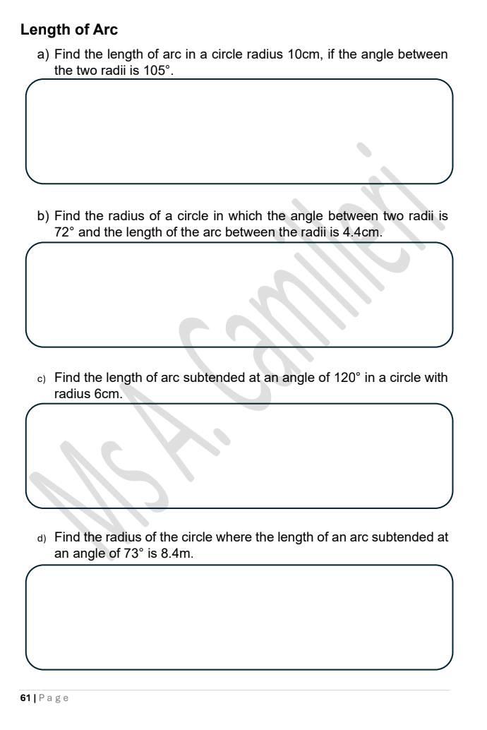 Mathematics Practice Exercises year 10 (2-3)