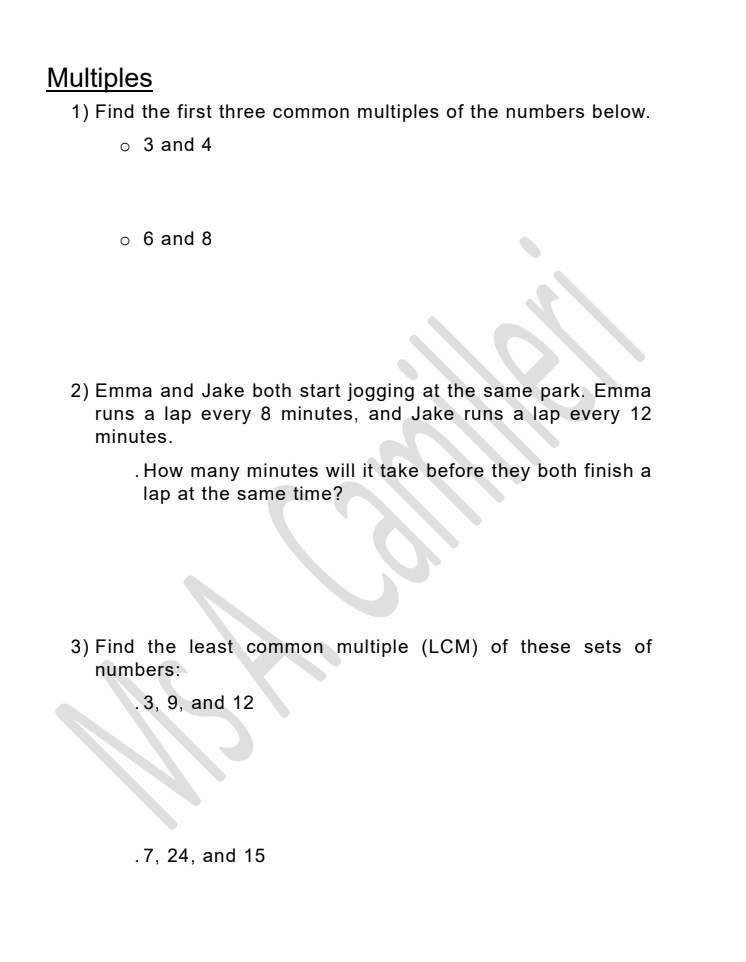 Mathematics Practice Exercises Form 1