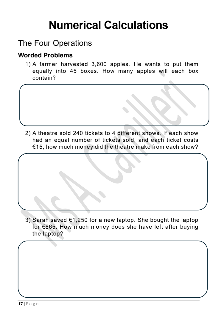 Mathematics Practice Exercises Form 1