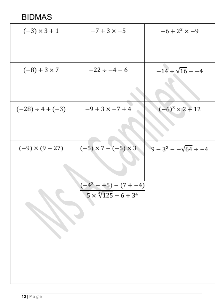 Mathematics Practice Exercises Form 2