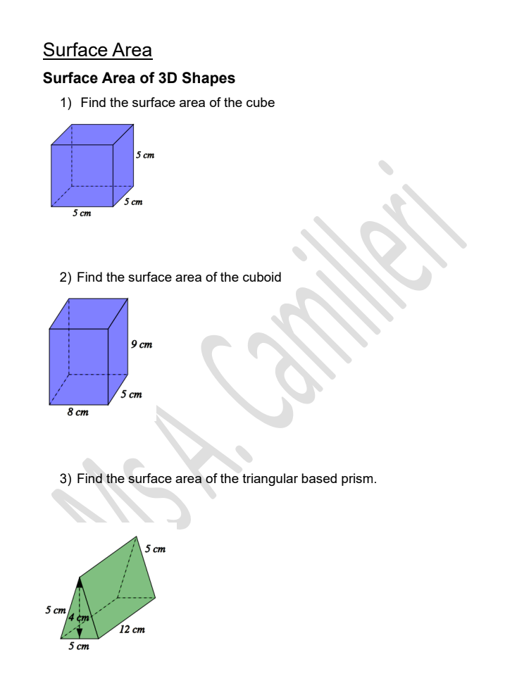 Mathematics Practice Exercises Form 2