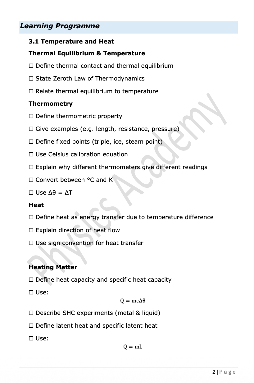 Thermodynamics | Intermediate Physics Notes