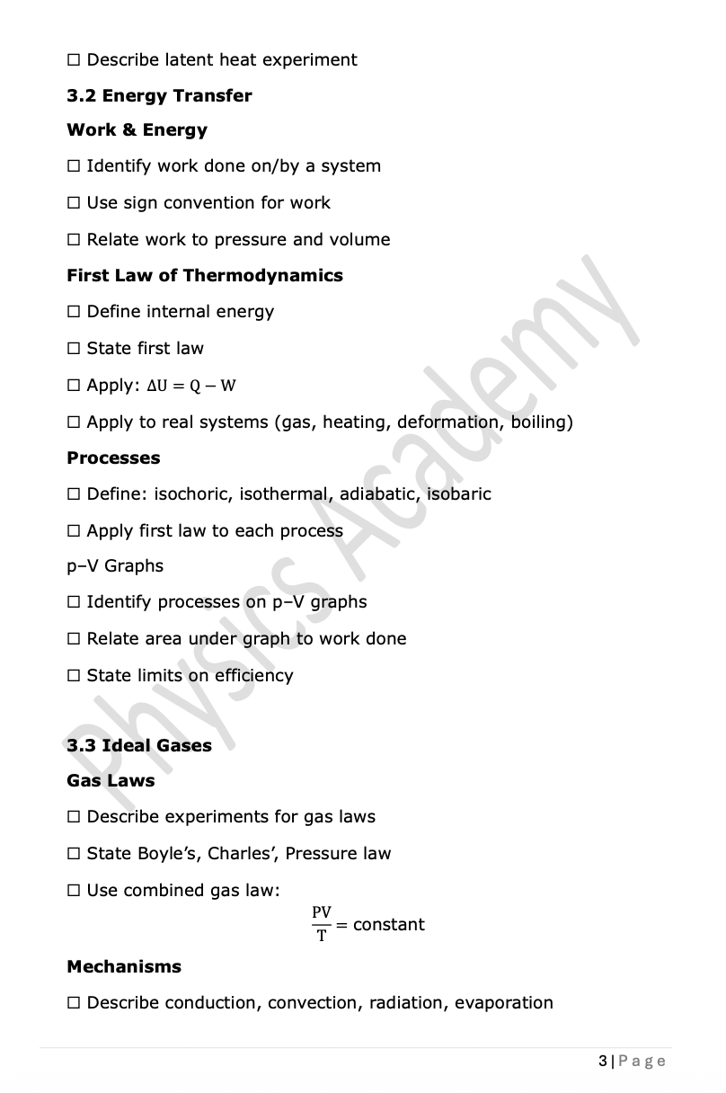 Thermodynamics | Intermediate Physics Notes