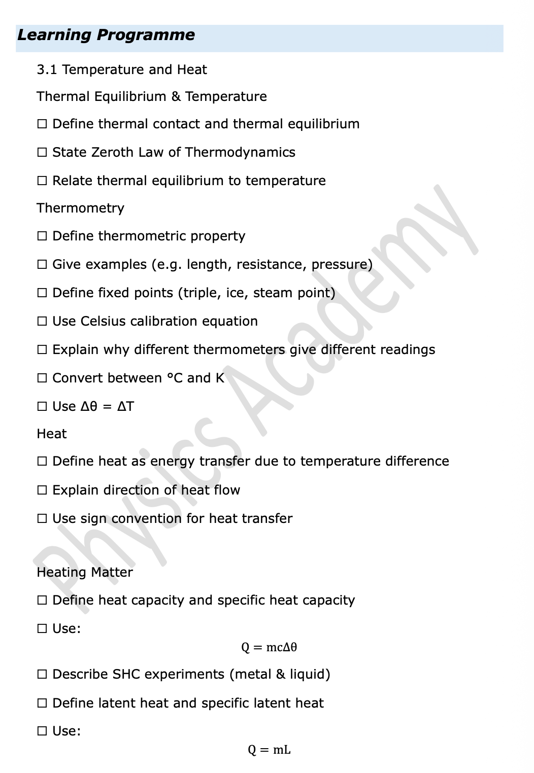 Thermodynamics | A-Level Physics Notes
