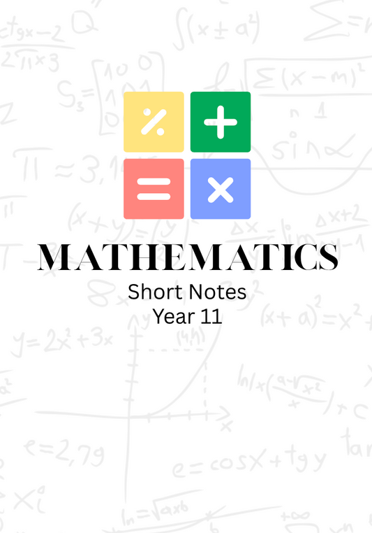Mathematics Short Notes Year 11