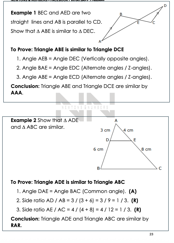 Mathematics Short Notes Year 11