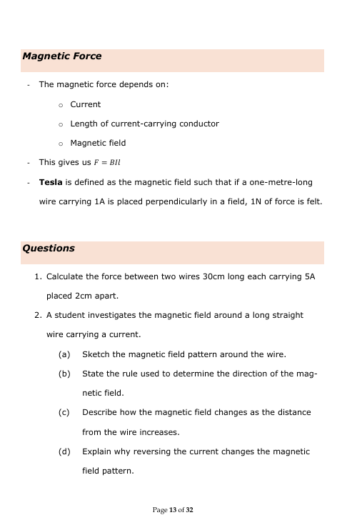 Magnetism and Alternating Current | Intermediate Physics Notes