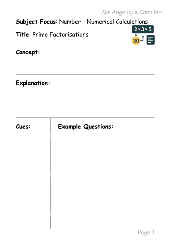 A Guide to Creading Your Own Maths Year 10 Notes