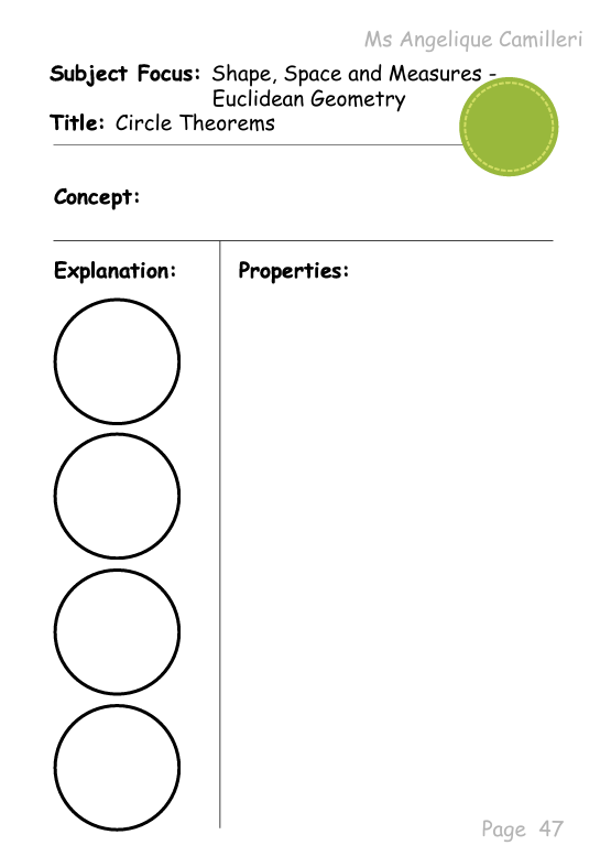 A Guide to Creading Your Own Maths Year 10 Notes