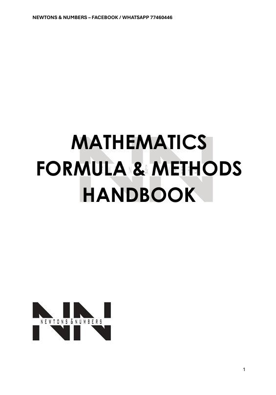 Mathematics Formula & Methods Handbook | O'level