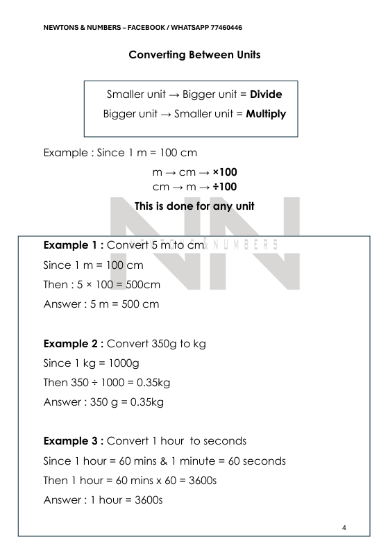Mathematics Formula & Methods Handbook | O'level