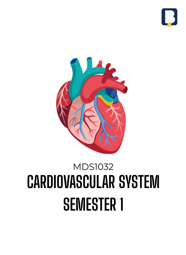 Medicine Notes Cardiovascular System | MDS1032