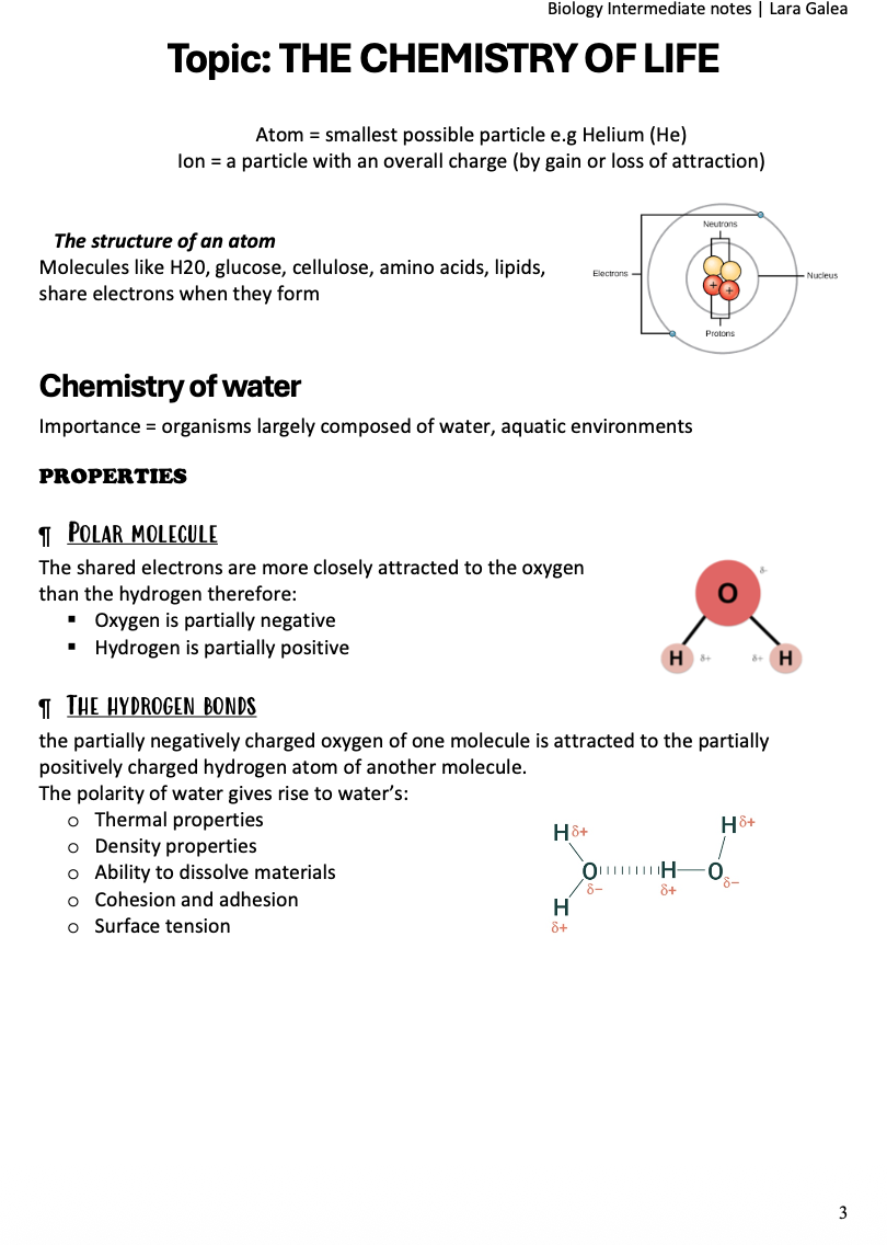 Biology Intermediate | Notes, Exercises & Model Answers