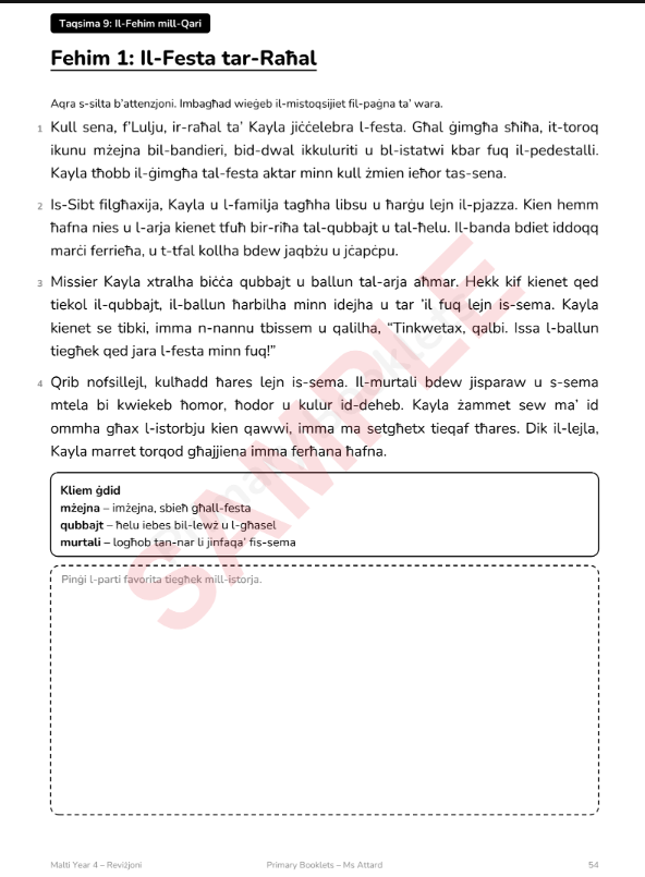 Maths Revision Booklet | Year 4