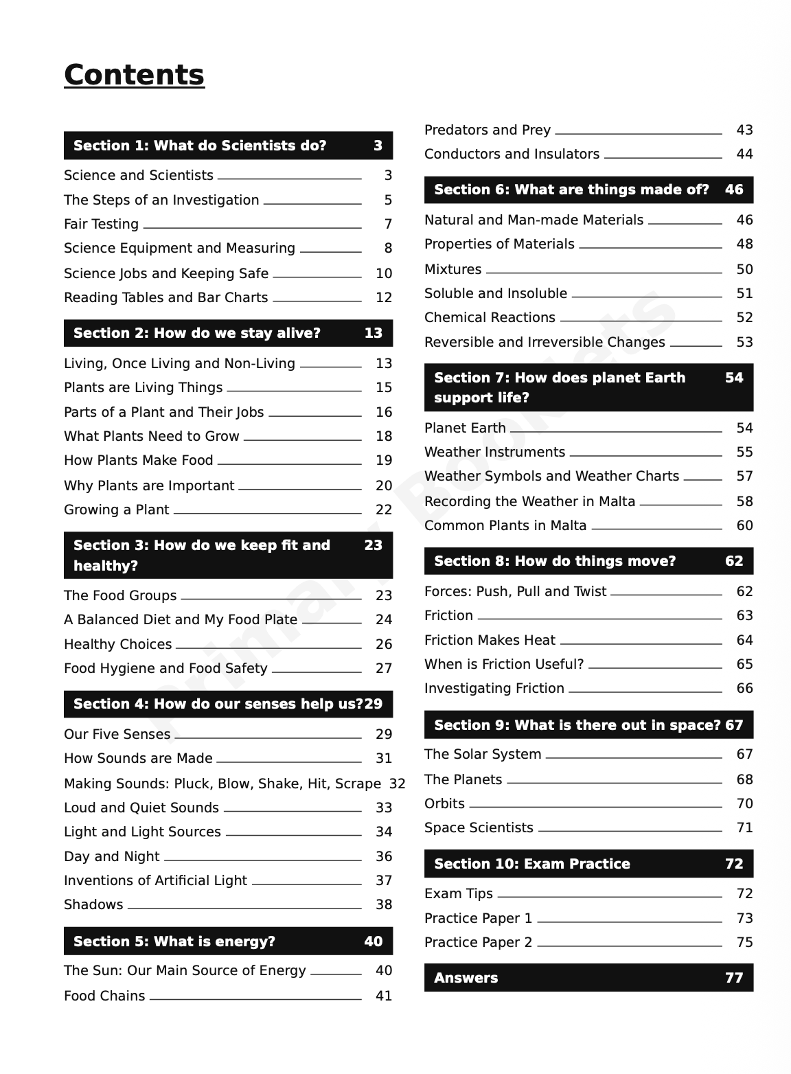 Science Notes & Exercises | Year 4