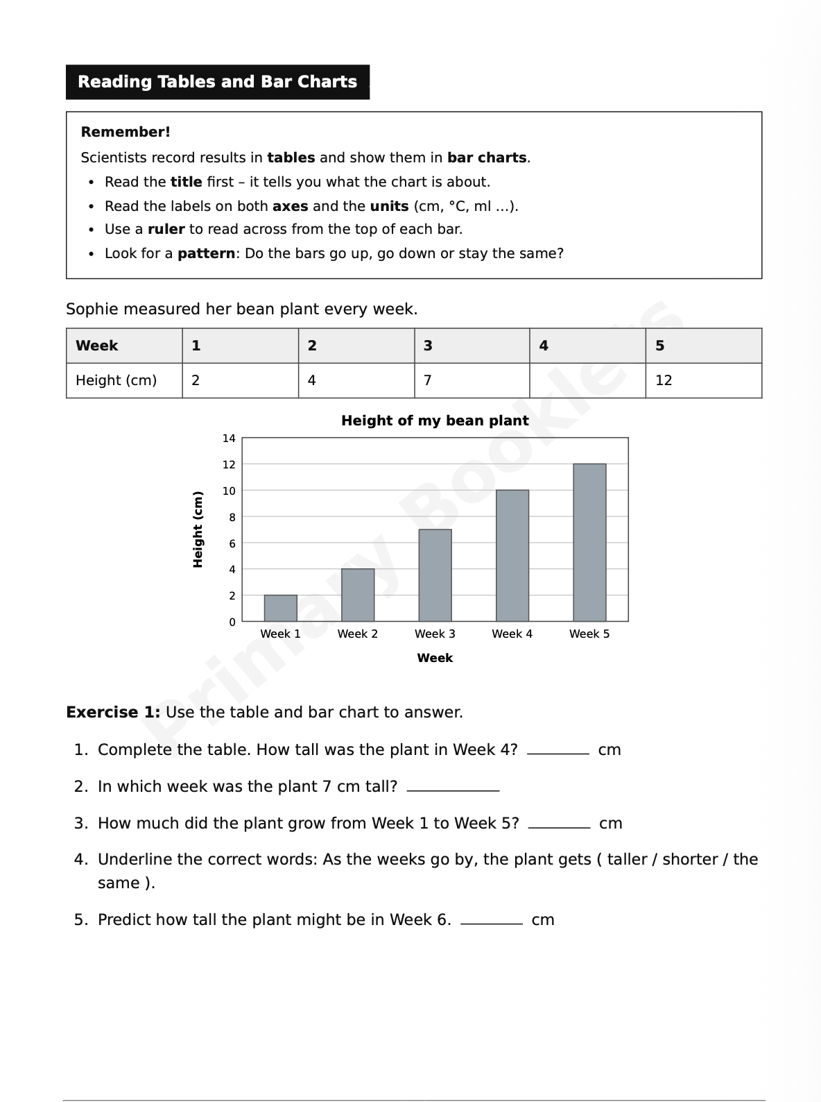 Science Notes & Exercises | Year 4