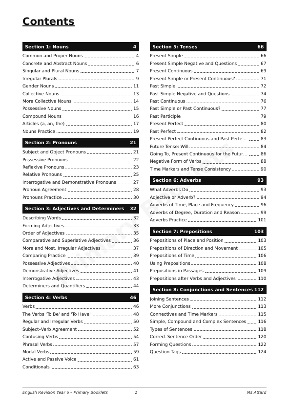 English Revision Booklet | Year 6