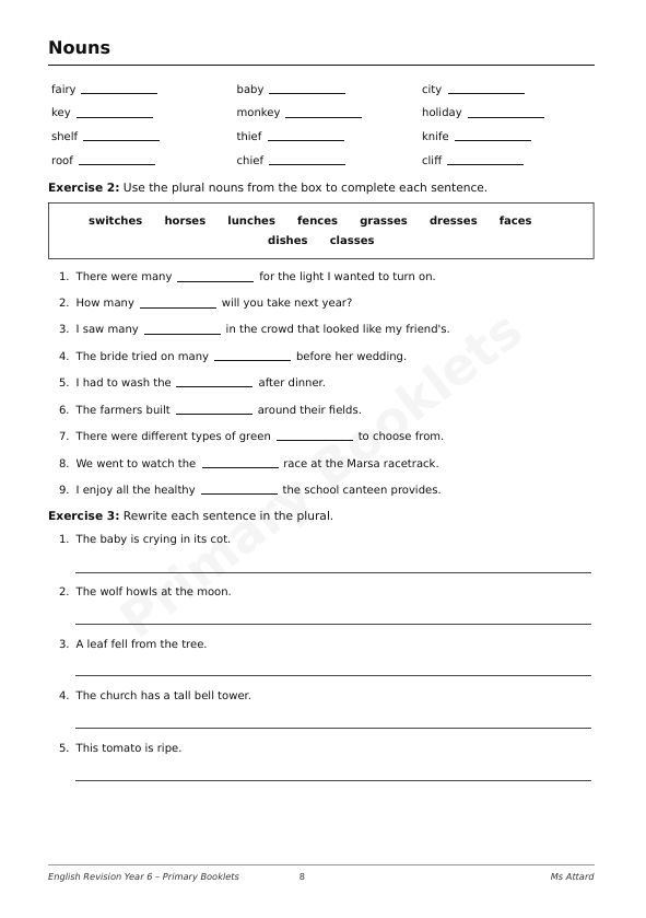 English Revision Booklet | Year 6