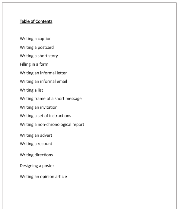 English Creative Writing