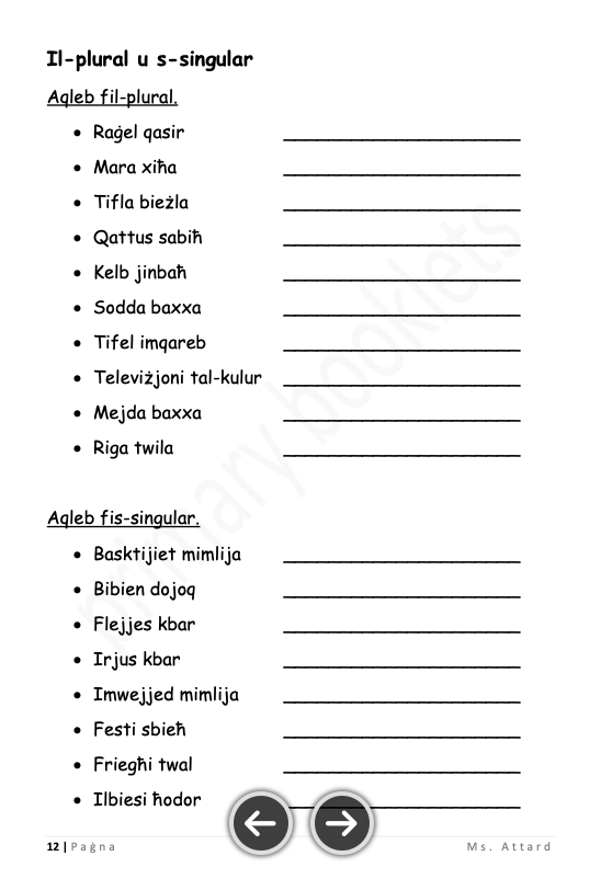 Maths, English & Maltese Revision Pack