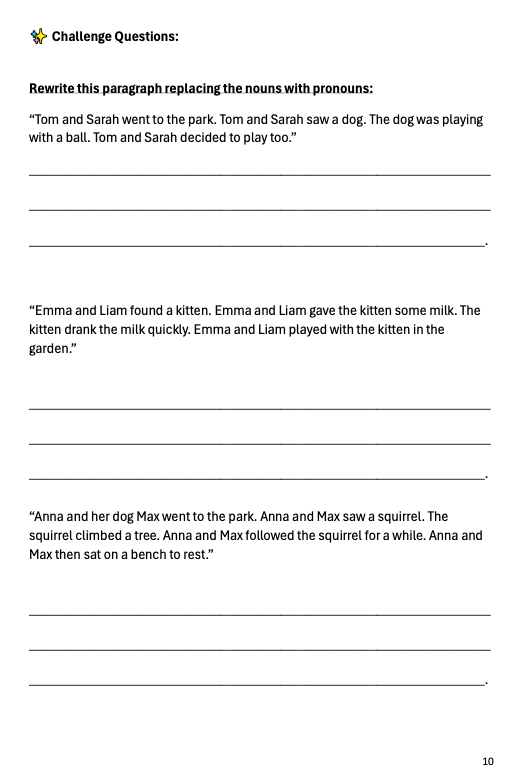 English Revision Booklet year 4