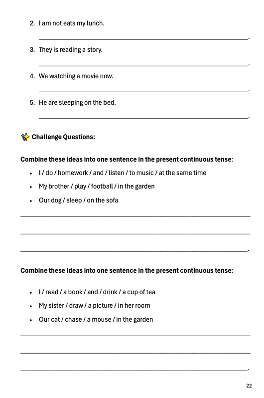English Revision Booklet year 4