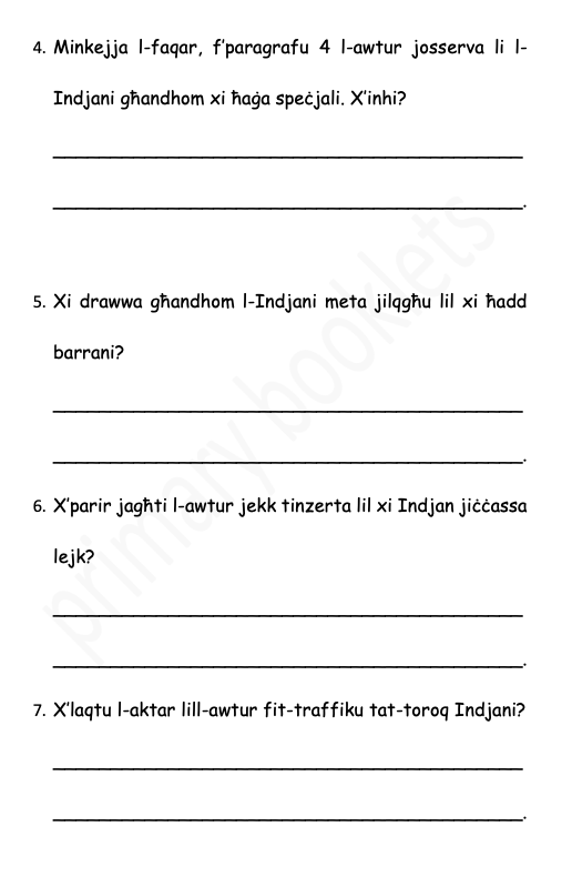 Il-Fehim mis-smiegħ tal-Malti year 5