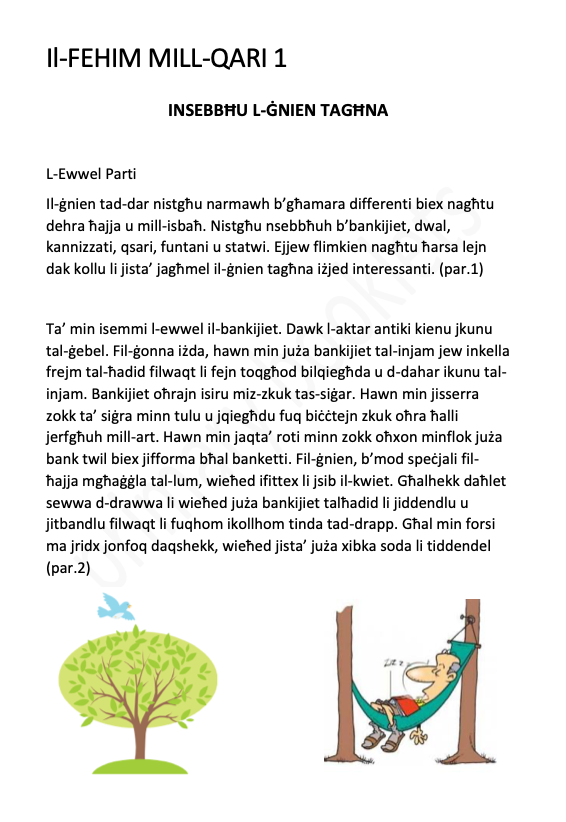 Il-Fehim mis-smiegħ tal-Malti year 6