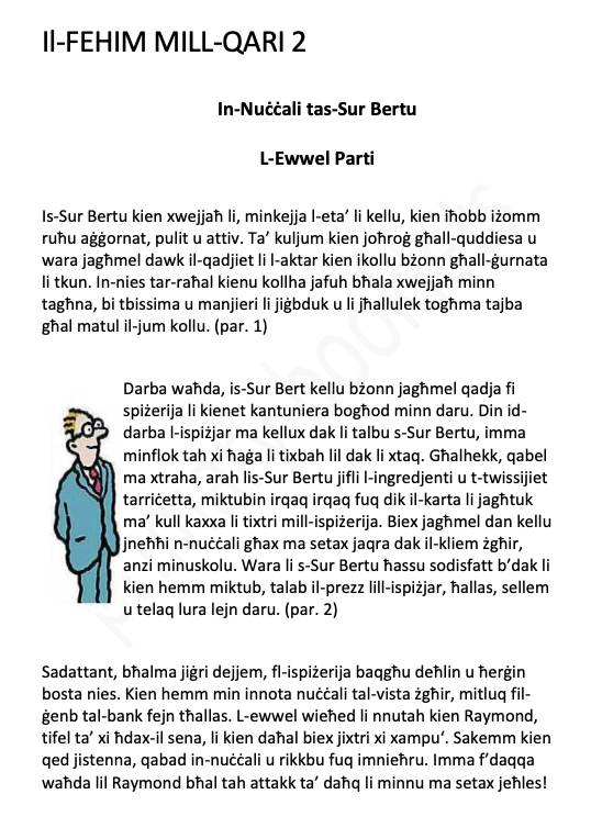 Il-Fehim mis-smiegħ tal-Malti year 6