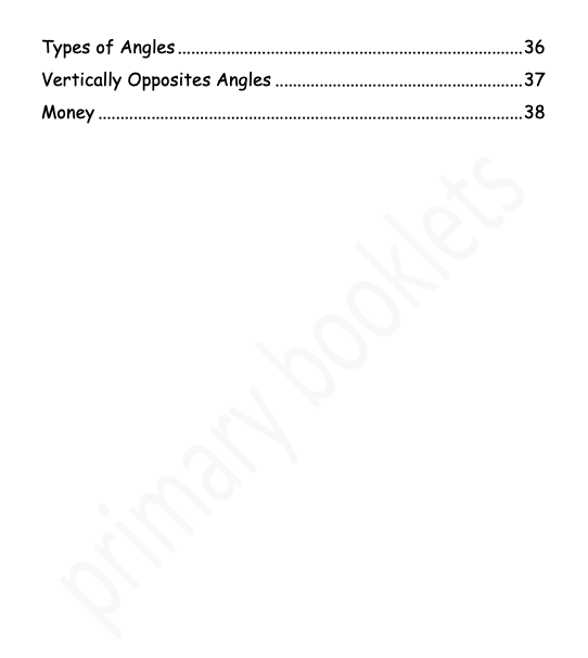 Maths Revision Booklet year 6