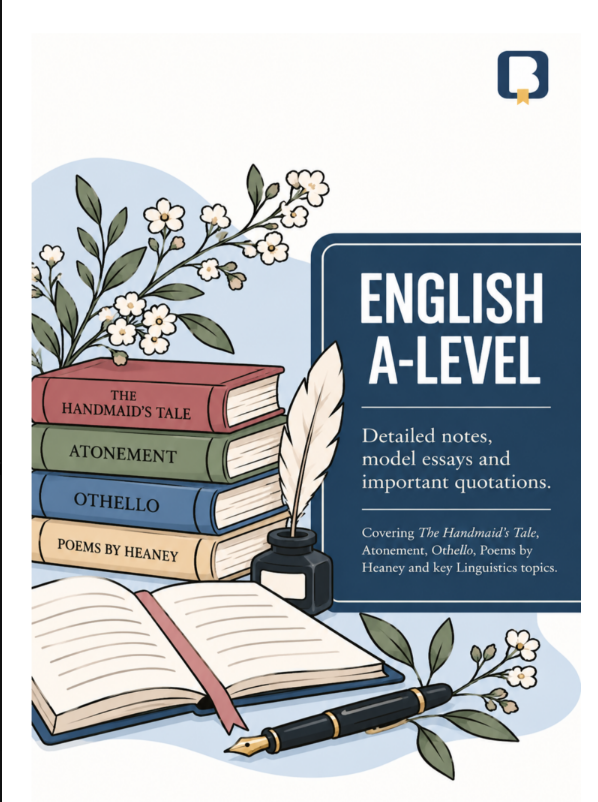 A Level English Study Pack | Complete Notes Collection