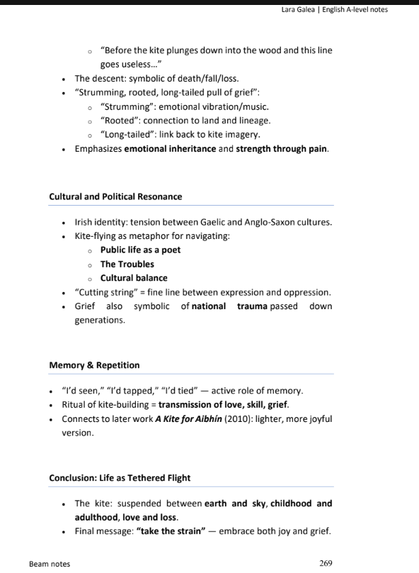 A Level English Study Pack | Complete Notes Collection