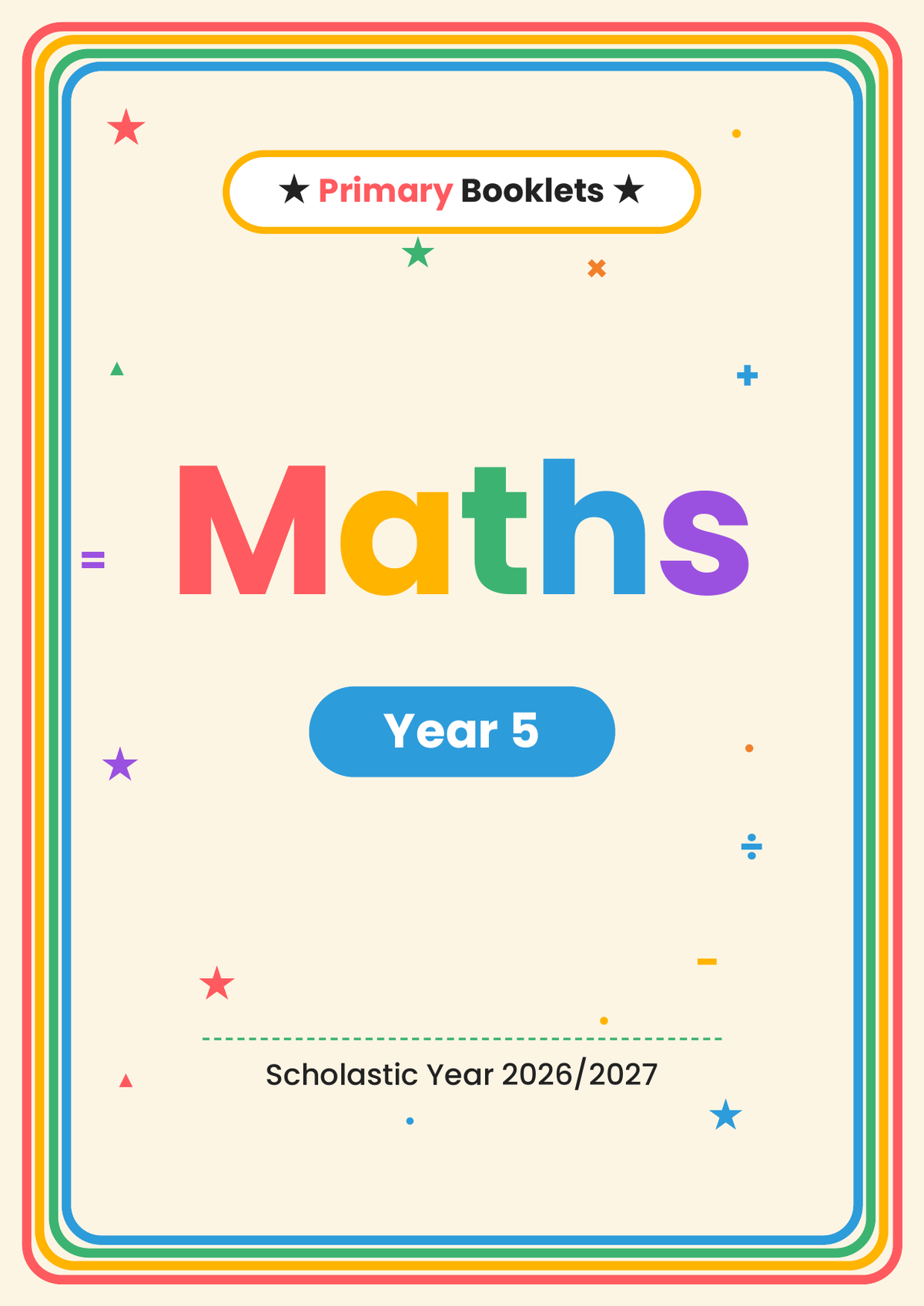 Maths Revision Booklet | Year 5
