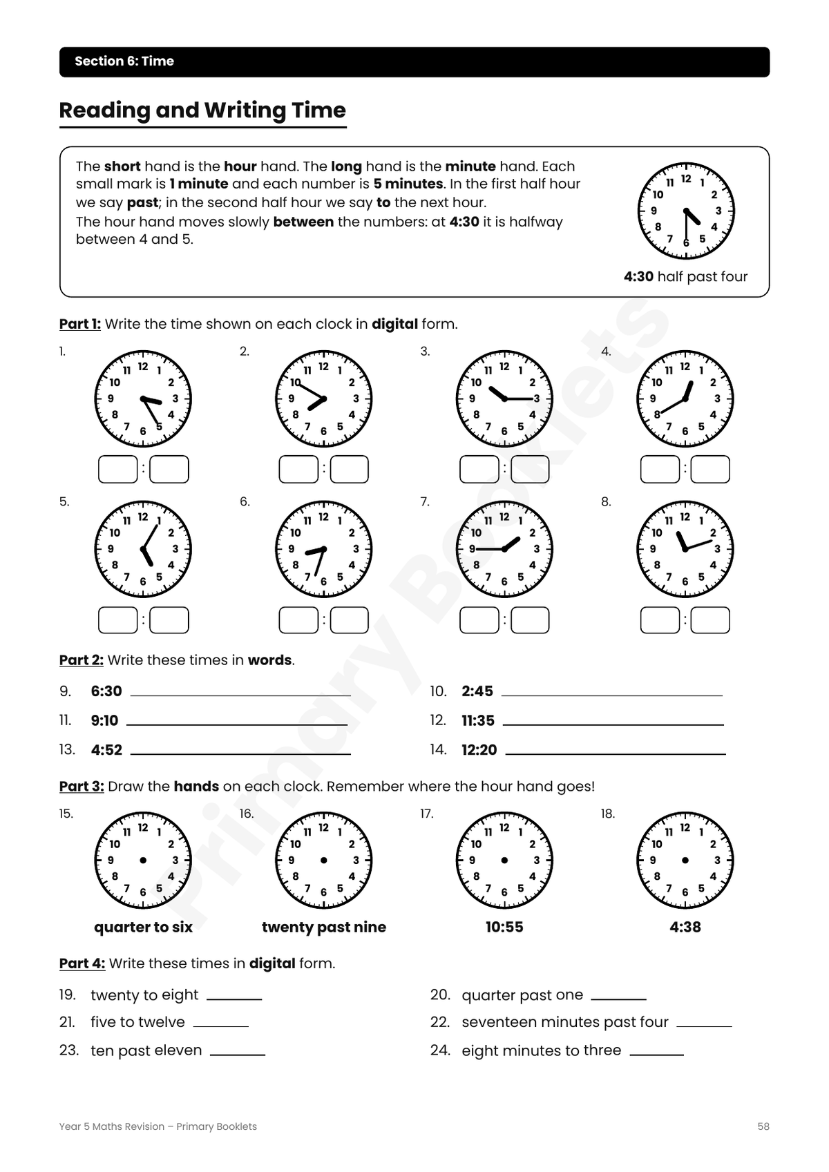 Maths Revision Booklet | Year 5